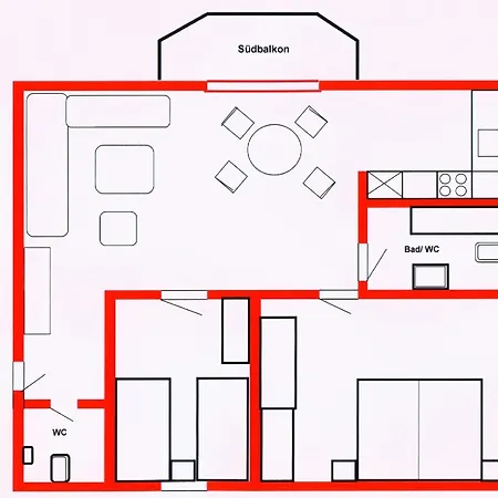 Apartment Daniela, Balkon, 900m Zum *